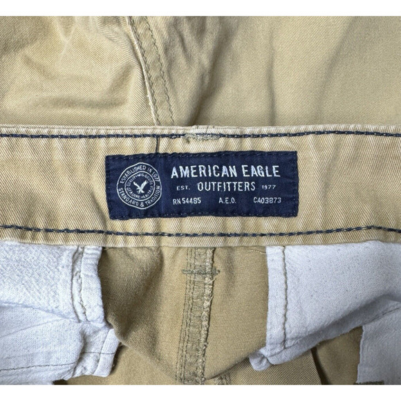 American Eagle Shorts Mens 30 Tan Longboard Chino‎ Classic Neutral Casual - Picture 4 of 7